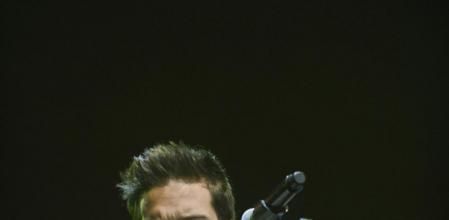 El cantante Pablo Alborán, durante un concierto en Madrid