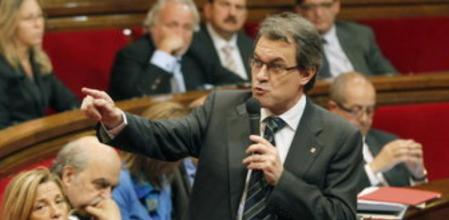 El presidente del ejecutivo catalán, Artur Mas, en el Parlament.