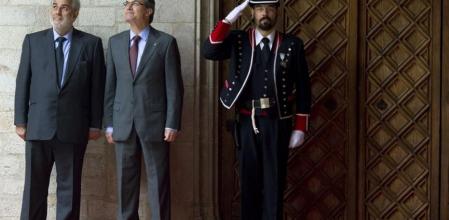 El president Artur Mas y Abdelilah Benkirán, primer ministro de Marruecos.