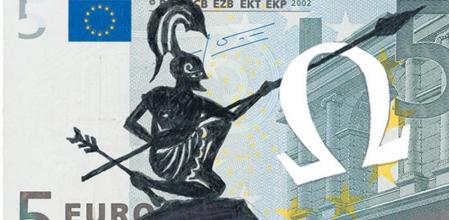 Aquiles sostiene la letra omega.