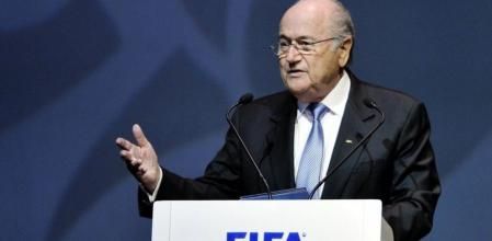El presidente de la FIFA, Joseph Blatter, durante la apertura del Congreso que se está celebrando en Budapest
