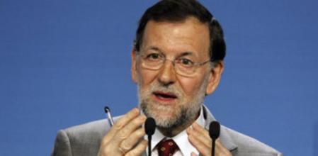 El presidente del Gobierno, Mariano Rajoy, durante la rueda de prensa que ofreció tras presidir el Comité Ejecutivo Nacional del PP