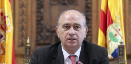 El ministro del Interior, Jorge Fernández Díaz, durante una rueda de prensa.