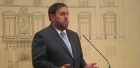 El presidente de ERC, Oriol Junqueras, tras la cumbre sobre el pacto fiscal