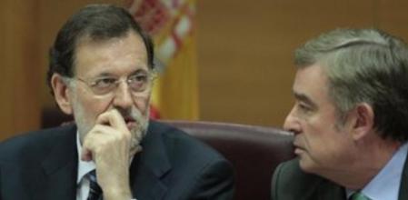 El presidente del Gobierno, Mariano Rajoy, en el Senado.