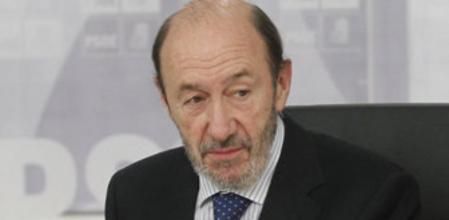 Alfredo Pérez Rubalcaba, secretario general del PSOE