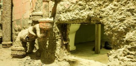 Túnel excavado en la prisión de la Isla de Alcatraz