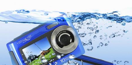 Cámara digital sumergible Doble Pantalla 10mpx VISTAQUEST