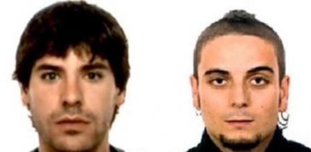 Fotografías facilitadas por el Ministerio del Interior de los presuntos etarras Ugaitz Errazquin Tellería, que podría estar relacionado con los asesinatos del concejal Isaías Carrasco y el empresario Ignacio Uría, y José Javier Osés Carrasco, a quienes la policía francesa, en colaboración con la Guardia Civil, han detenido en Francia