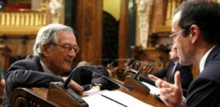 363 días. El alcalde Xavier Trias, en el pleno del Ayuntamiento de ayer, casi a punto de celebrar el primer año de gobierno