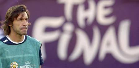 España-Italia: Pirlo, durante un entrenamiento