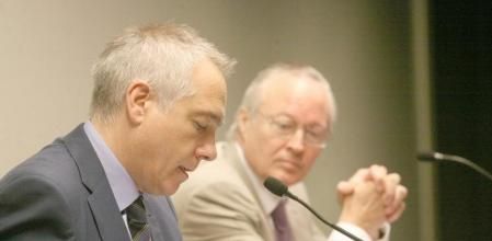Pere Navarro, durante una conferencia en el Cercle d'Economia