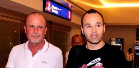 Iniesta a su llegada a Cancún