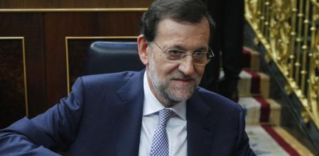 Mariano Rajoy en su escaño en el Congreso