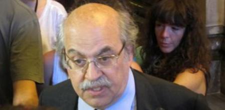 El conseller de economia, Andreu Mas-Colell, en el Parlament.