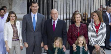 La Familia Real acude a la Misa del Domingo de Resurrección en la Catedral de Palma de Mallorca el pasado mes de abril