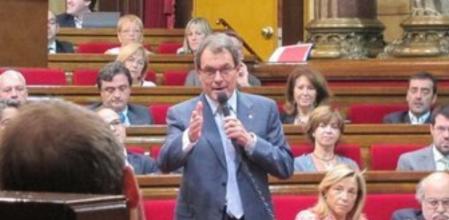 El president de la Generalitat, Artur Mas, en el Parlament.