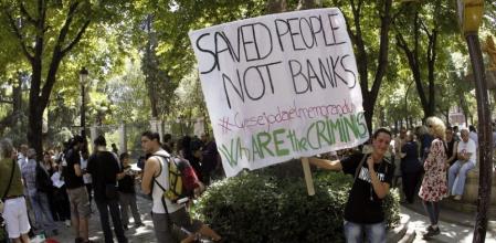 Imagen de la concentración ante el Ministerio de Empleo