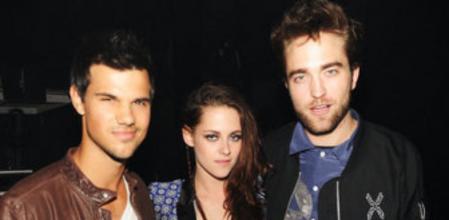 Taylor Lautner, Kristen Stewart y Robert Pattinson en los Teen Choice Awards