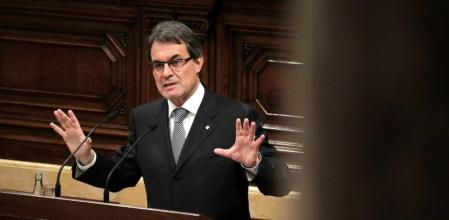 El President de la Generalitat, Artur Mas, el día de la aprobación de la propuesta del pacto fiscal en el Parlament