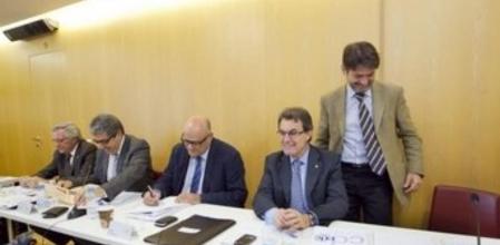 Artur Mas presidiendo la última reunión de la ejecutiva de Convergència Democrática
