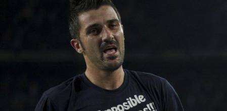 David Villa reapareció con gol en la Liga y se lo dedicó a su familia