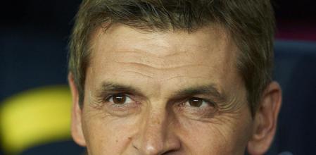 El entrenador del Barça, Tito Vilanova, durante su debut oficial como técnico azulgrana, ante Real Sociedad