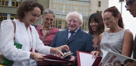 Michael D. Higgins, en Santander.