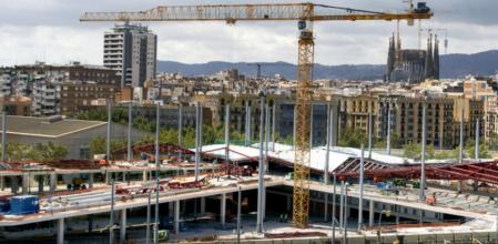 Obras de construcción de los nuevos Encants Vells