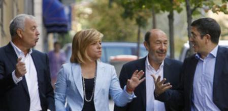 Alfredo Pérez Rubalcaba; Elena Valenciano; Patxi López y Pachi Vázquez