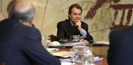 El President de la Generalitat, Artur Mas, en el Consell Executiu en el Palau.