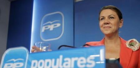 La secretaria general del PP, María Dolores de Cospedal