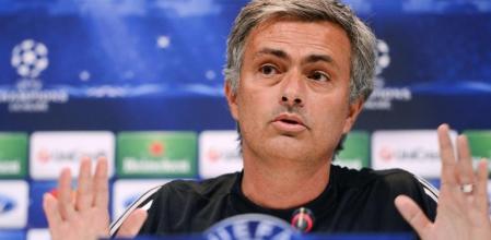 José Mourinho durante un momento de la rueda de prensa previa al partido ante el Manchester City