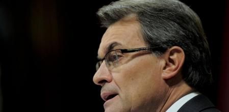 Artur Mas en un momento de su discurso en el Parlament