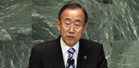 Ban Ki-moon en la asamblea de la ONU