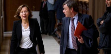 Montserrat Tura en el Palacio de Justicia de Barcelona.