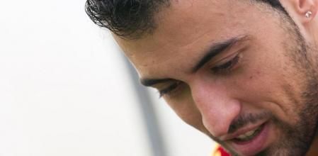 Sergio Busquets, en la concentración de la selección española en la Ciudad del Fútbol de Las Rozas