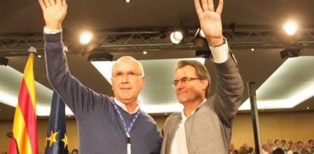 Momento en que Mas es proclamado candidato a las próximas elecciones a la Generalitat