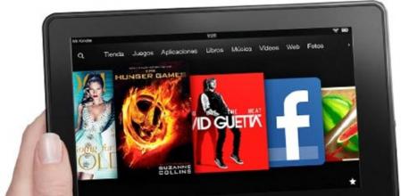Una imagen de la primera versión del Kindle Fire de Amazon