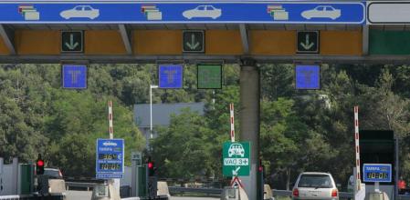 Peaje en los túneles de Vallvidrera