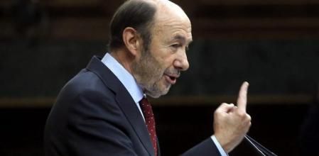 Alfredo Pérez Rubalcaba, durante su intervención en el Congreso en el debte de los presupuestos de 2013