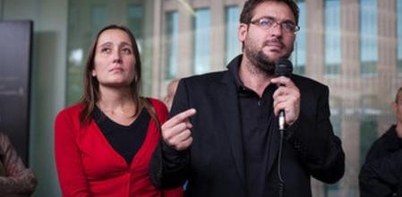 Marta Sibina y Albano Dante, editores de la revista 'Cafè amb Llet'