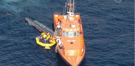 Imagen tomada por el avión de Salvamento Marítimo 