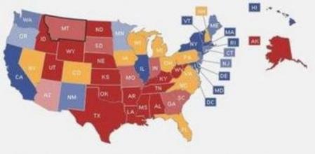 Imagen que muestra la intención de voto en EE.UU.