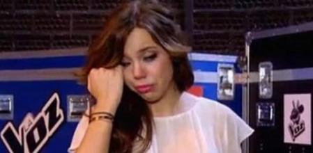 Sharay Abellán llora tras ser expulsada de 'La voz'