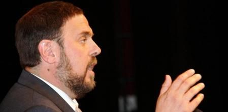 Oriol Junqueras, enun mitin de ERC celebrado en Premià de Mar