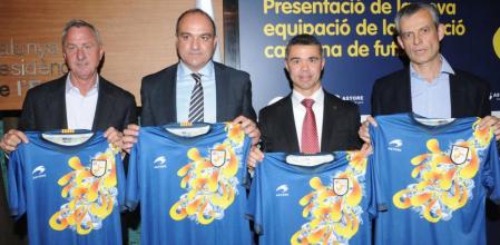 Imagen de la presentación de la nueva camiseta de la 'selecció'.