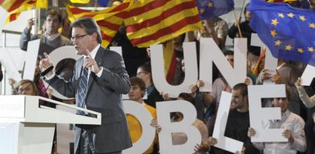 Artur Mas, en el mitin celebrado por CiU en Terrassa