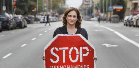 Ada Colau, en su época de portavoz de la Plataforma de Afectados por la Hipoteca (PAH)