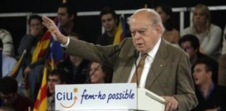 Jordi Pujol, este sábado en el mitin de CiU en Granollers